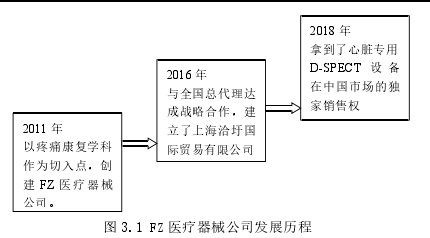 圖 3.1 FZ 醫療器械公司發展歷程