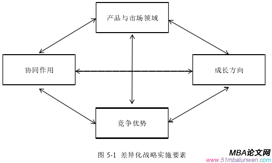 圖 5-1 差異化戰略實施要素