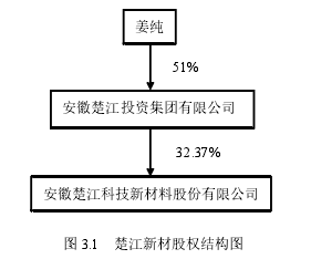 圖 3.1 楚江新材股權結構圖