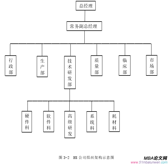 圖 3-2 HS 公司組織架構示意圖